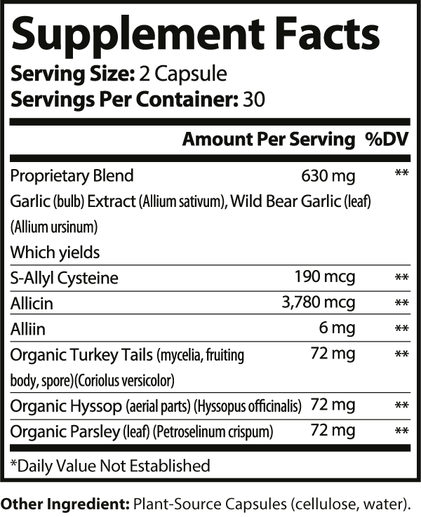 Allicin Complex Cardiovascular Support Capsules ingredients