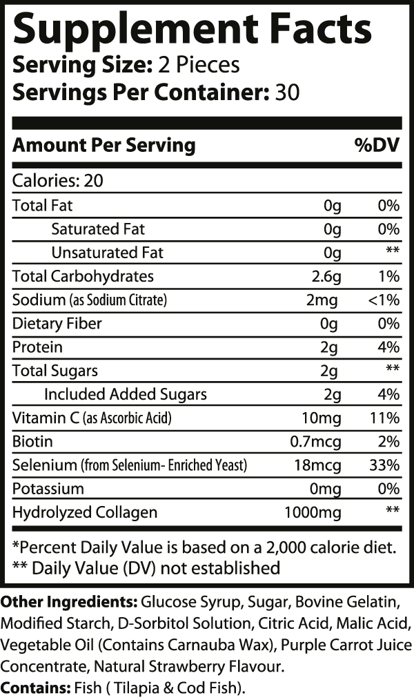 Grass-Fed Collagen Gummies ingredients
