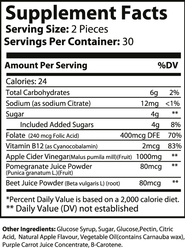 Apple Cider Vinegar Gummies ingredients