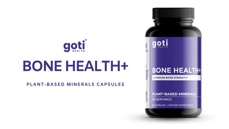 Goti Health Bone Health Plus – calcium, vitamin D3, and magnesium supplement for bone strength, density, and joint support.