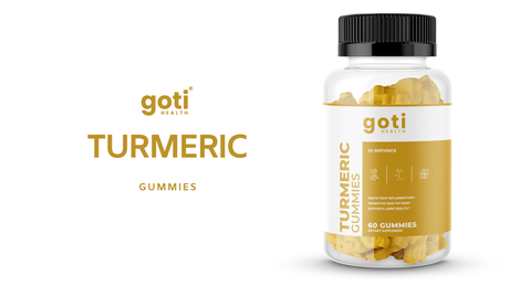 Goti Health Turmeric Gummies – anti-inflammatory gummies with turmeric, ginger, and black pepper for joint support and immune health.