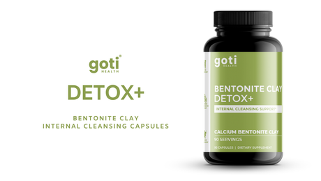 Goti Health Bentonite Clay – detoxifying and rejuvenating natural clay for internal and external use, supporting skin health and digestion.