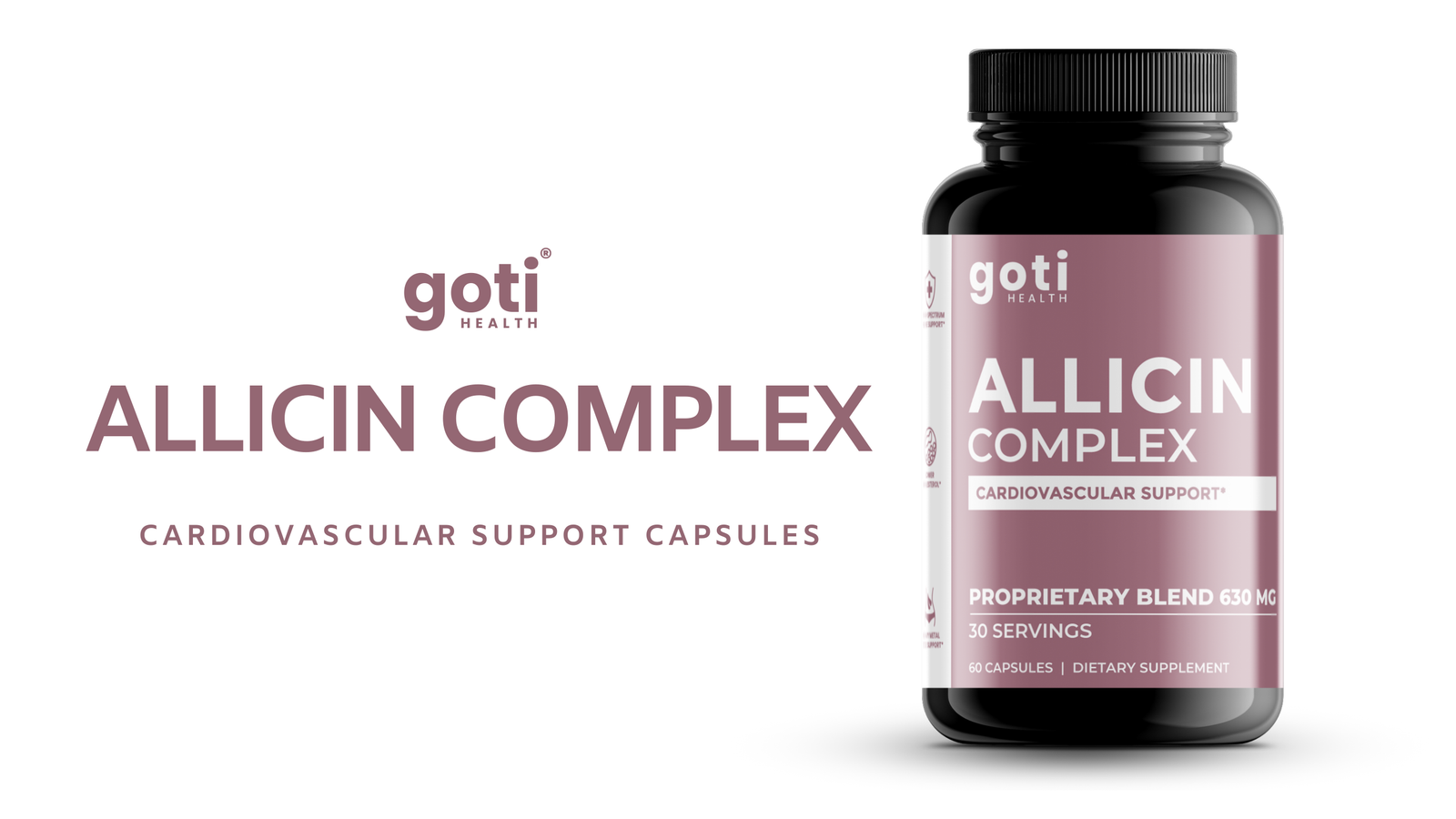 Goti Health Allicin Complex Formula – natural supplement for immune support, heart health, and overall wellness.