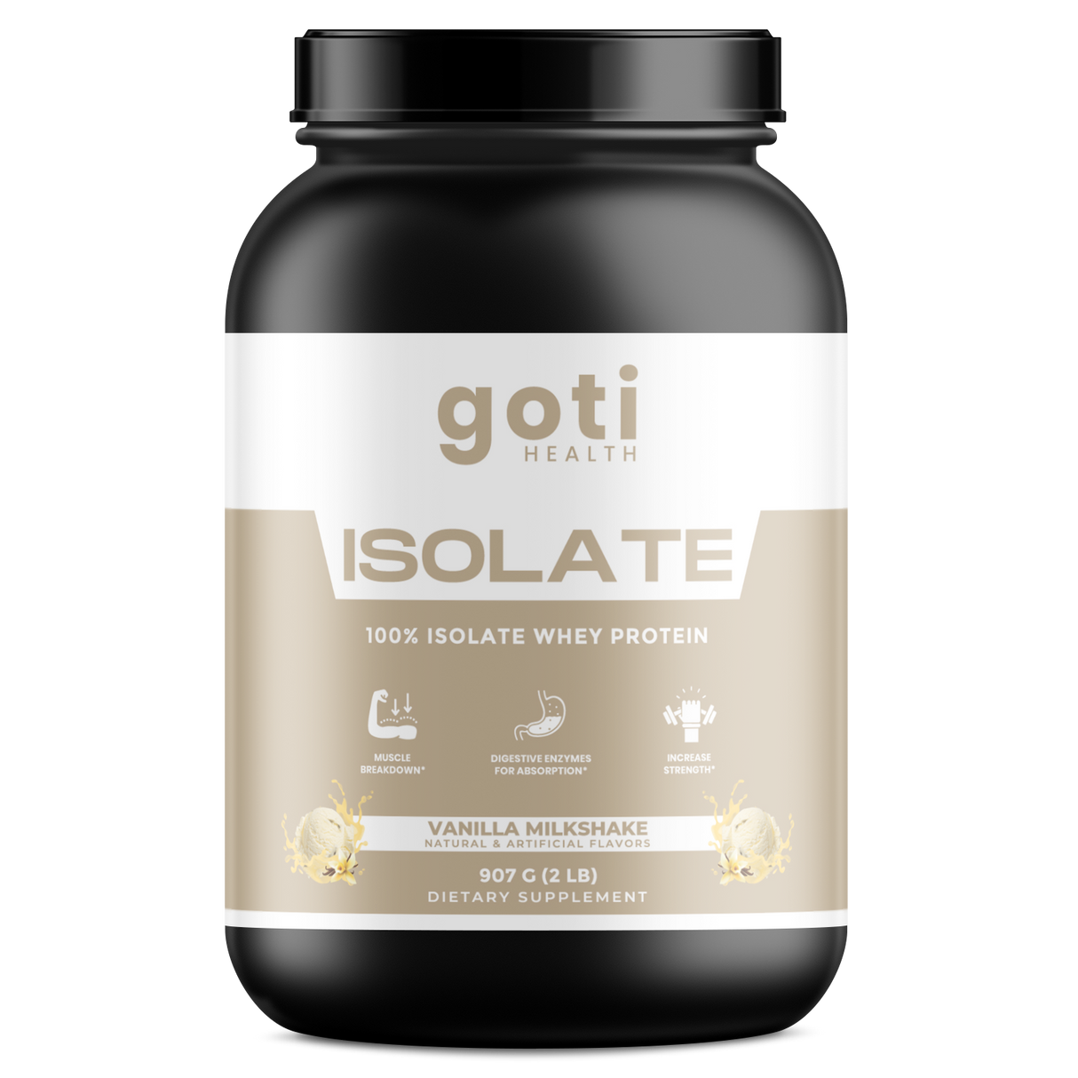 Whey Isolate Protein Powder (Vanilla Milkshake) - 2lb