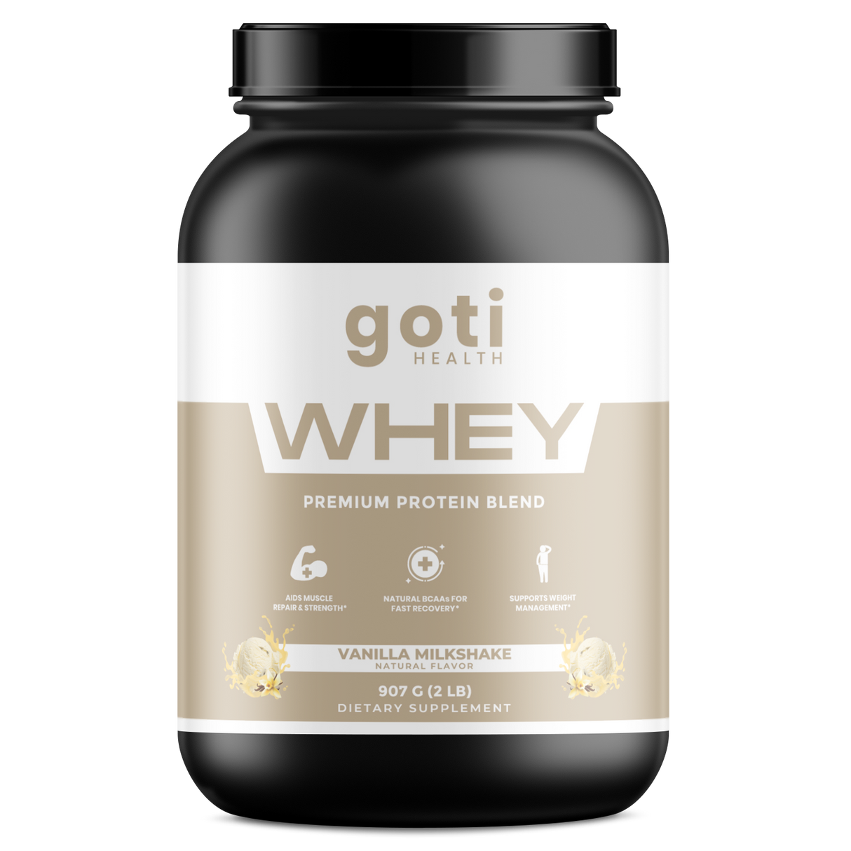 Whey Protein Powder (Vanilla Milkshake) - 2lb