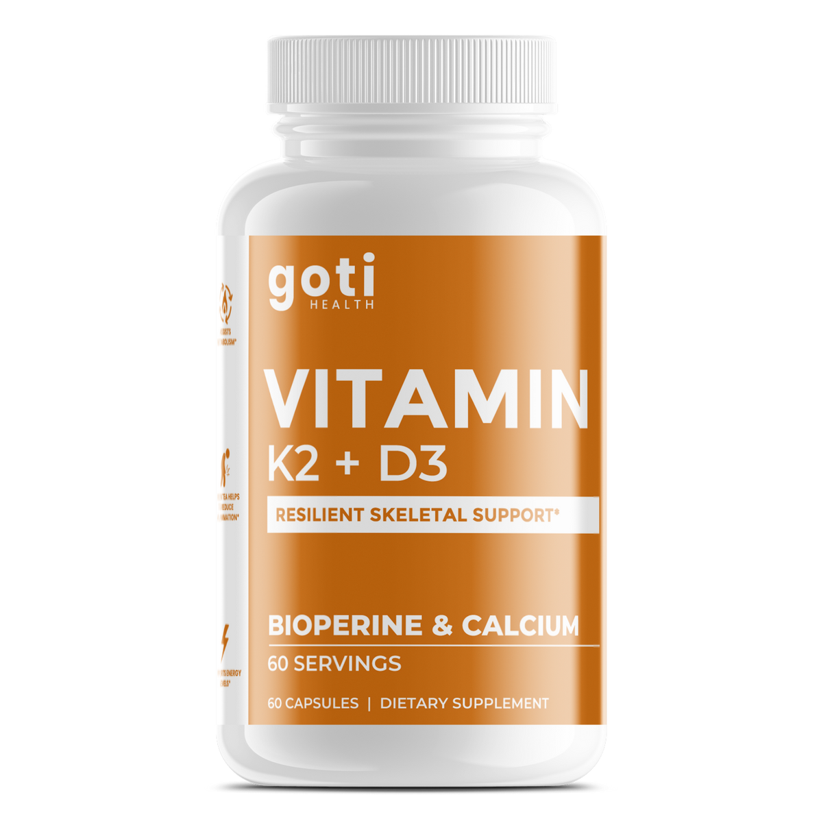 Vitamin K2+ D3 with BioPerine & Calcium Capsules