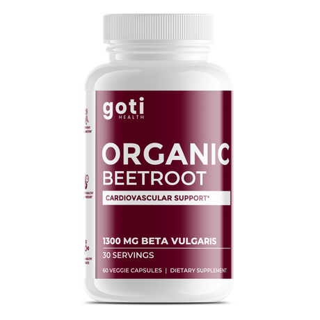 Organic Beetroot 1300mg Beta Vulgaris Capsules