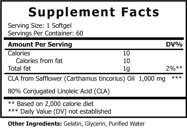 CLA Softgels ingredients