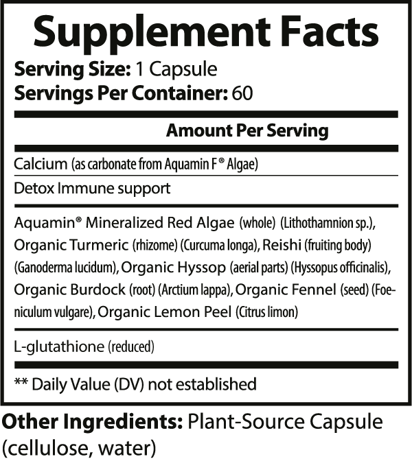 Glutathione Complex Detox Immune Support Capsules ingredients