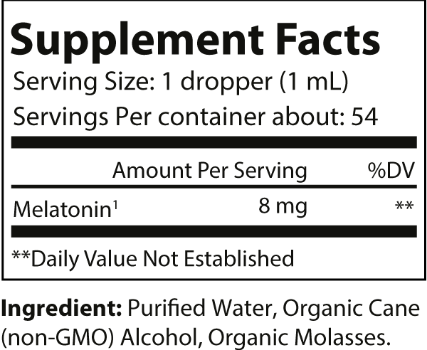 Melatonin Drops 2fl ingredients