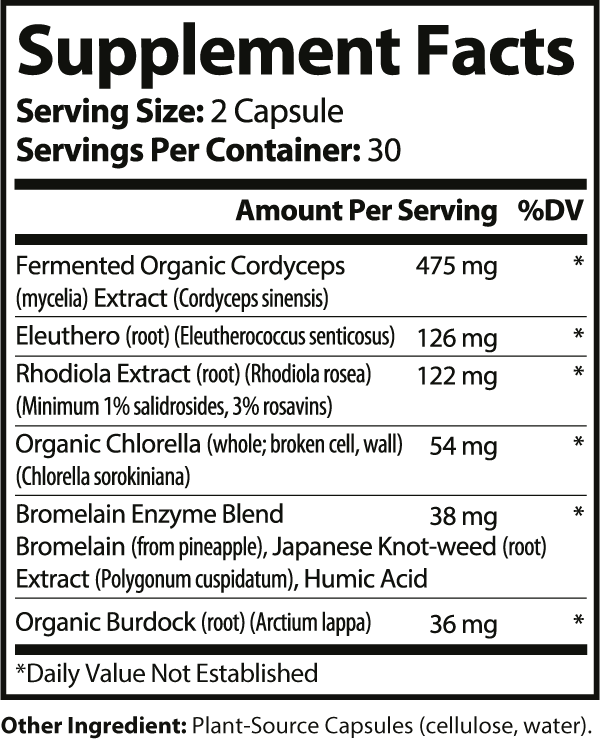 Adrenal Support+ Maintaining Healthy Stress Levels ingredients