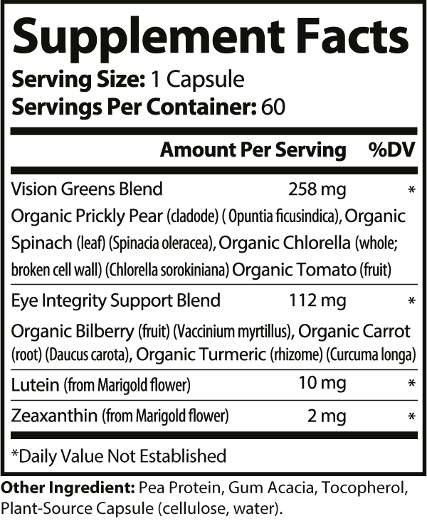 Vision & Eye Support Capsules ingredients