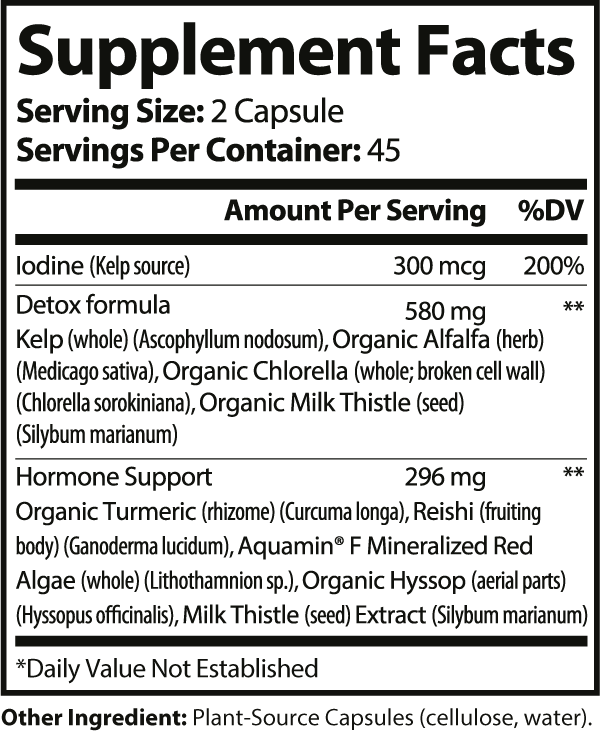 Thyroid & Hormonal Balance Capsules ingredients