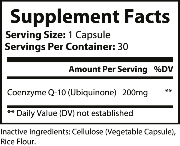 Coenzyme CoQ10 Capsules ingredients