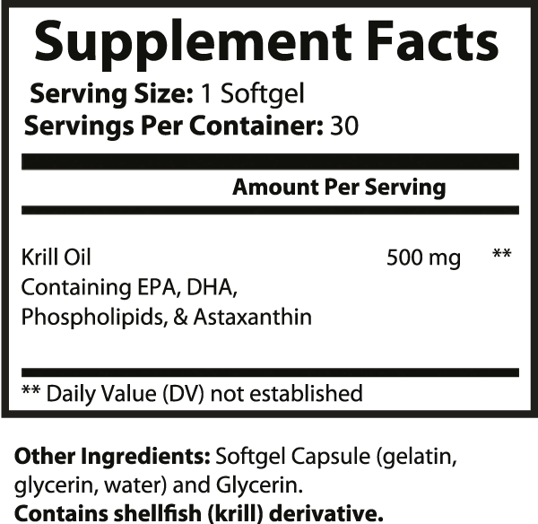 Krill Oil 500mg Softgels ingredients