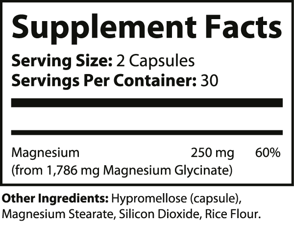 Magnesium Glycinate Optimal Nerve Function Capsules ingredients