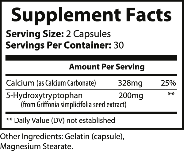 5-HTP Amico Acid Reduced Anxiety ingredients